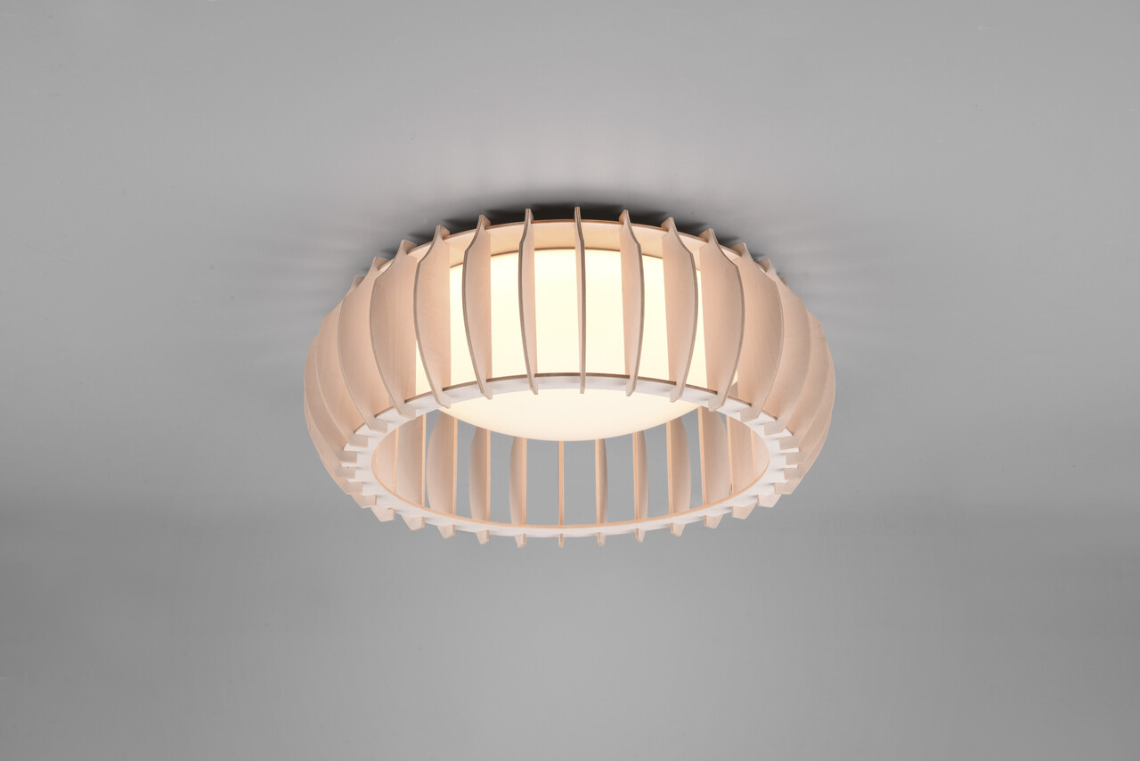 Plafoniera Monte, RL, 40x14 cm, 16.5W, 1x SMD, plastic, alb/natur - imagine 5